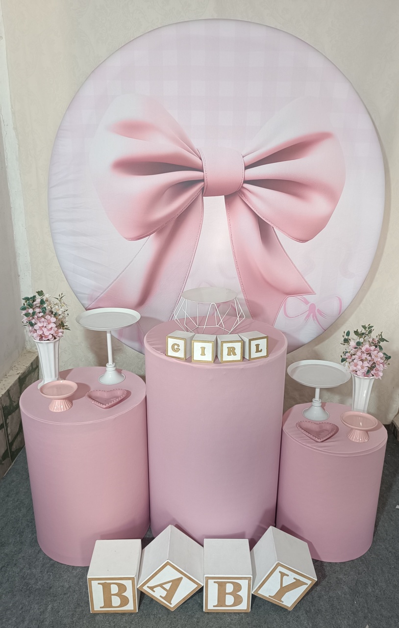 Kit Laço Rosa Baby Gril  - FERNANDO FESTAS E EVENTOS