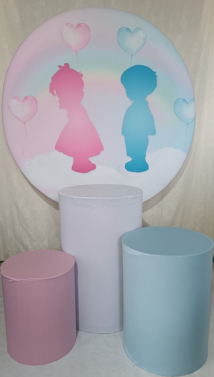 Kit Menino Ou Menina Rosa E Azul 01 Revelação  - FERNANDO FESTAS E EVENTOS