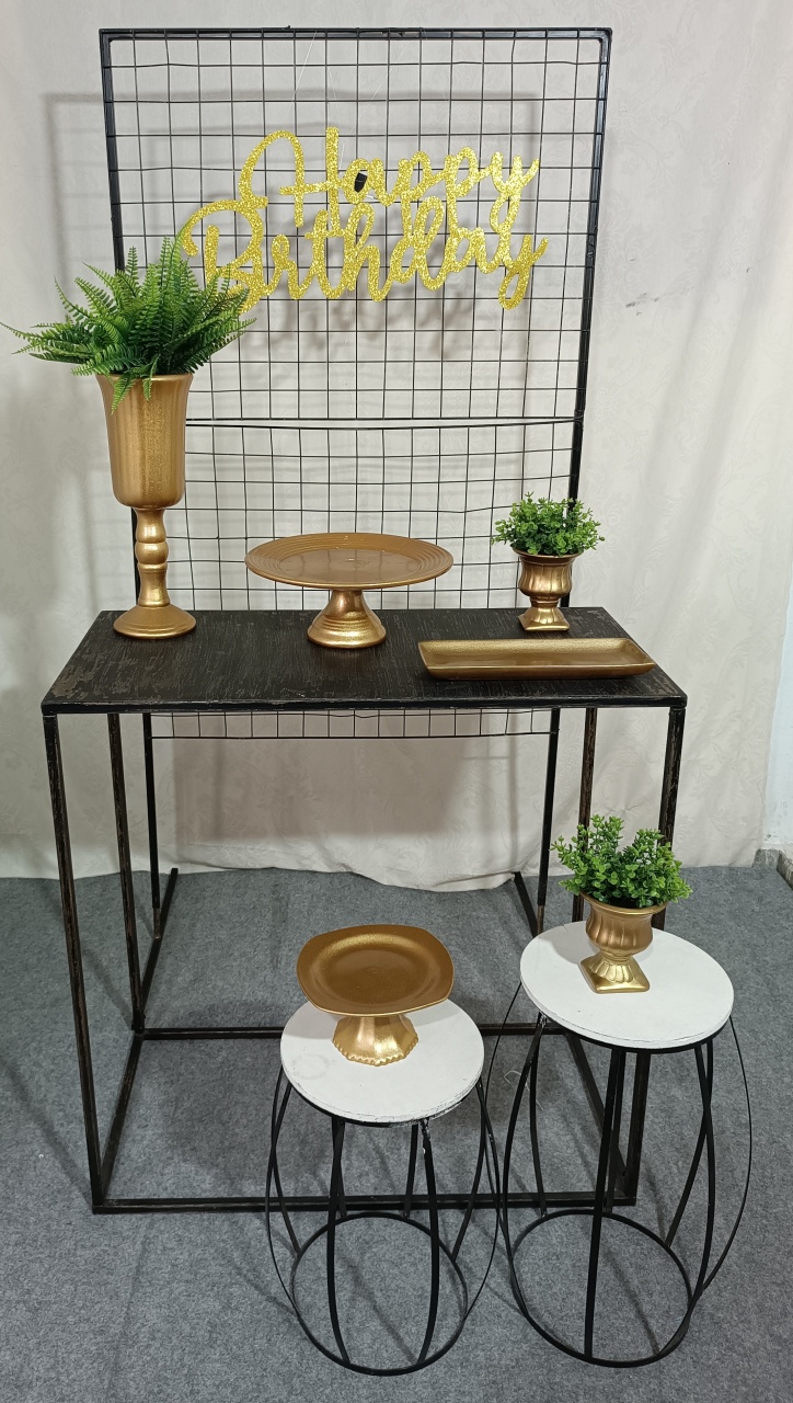 Kit Happy Birthday Painel Quadriculado Ferro - FERNANDO FESTAS E EVENTOS