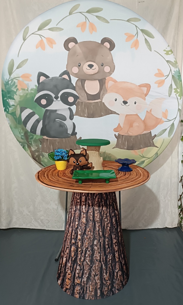 Kit Bichos da Floresta Mesa Cone (03) - FERNANDO FESTAS E EVENTOS