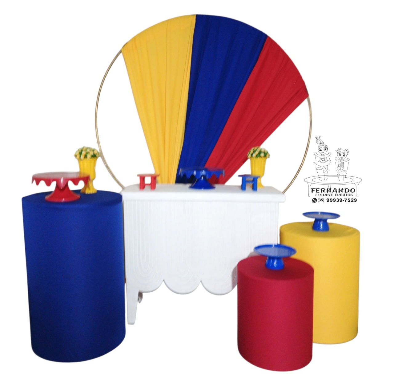 Kit Amarela, Azul E Vermelho 01 - FERNANDO FESTAS E EVENTOS