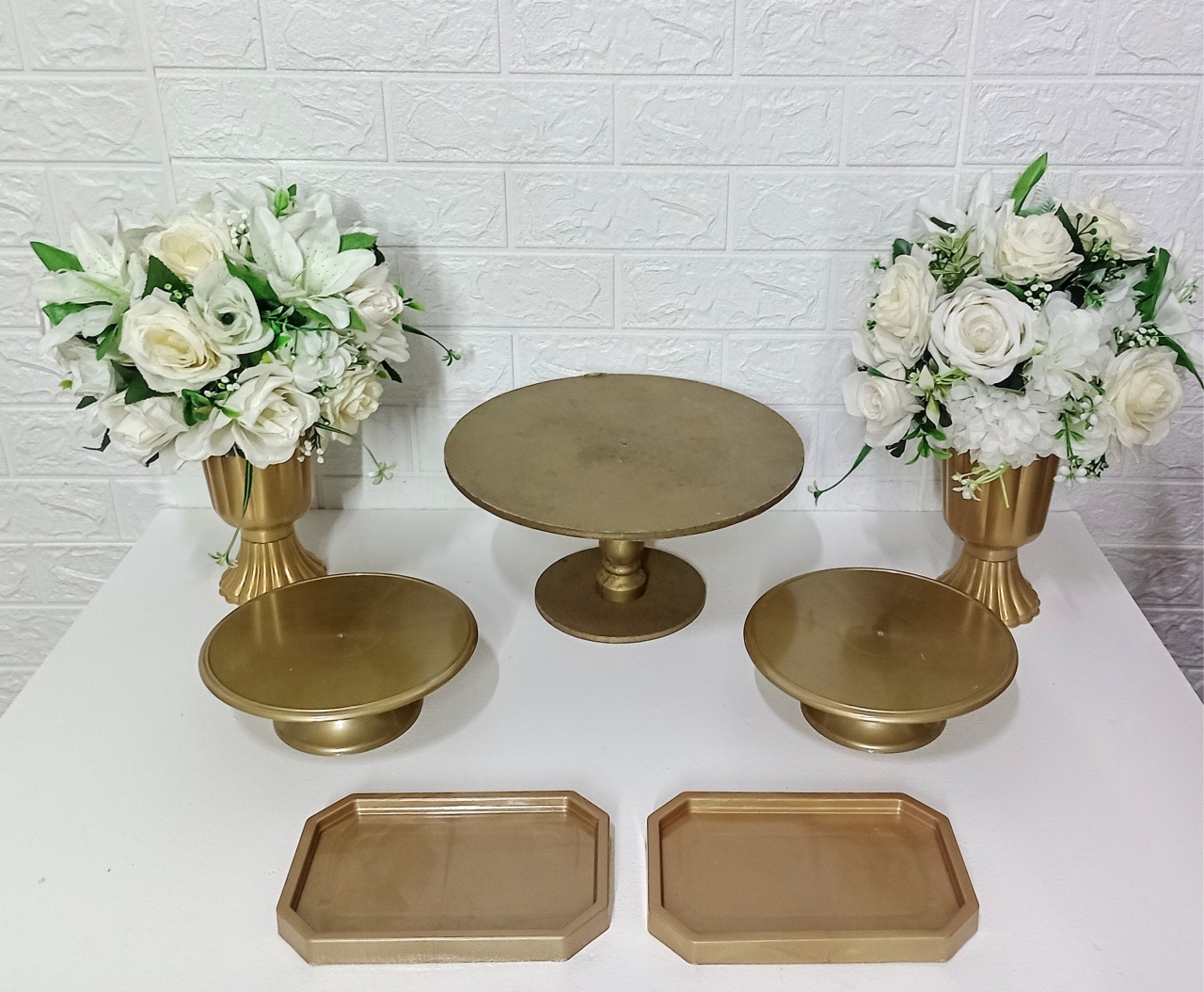 Kit Bandejas / Vasos - Dourado 4 - Cassia Decore e Celebre