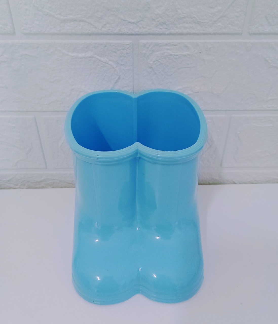 Botinha Azul Bebê de Acrílico - Cassia Decore e Celebre