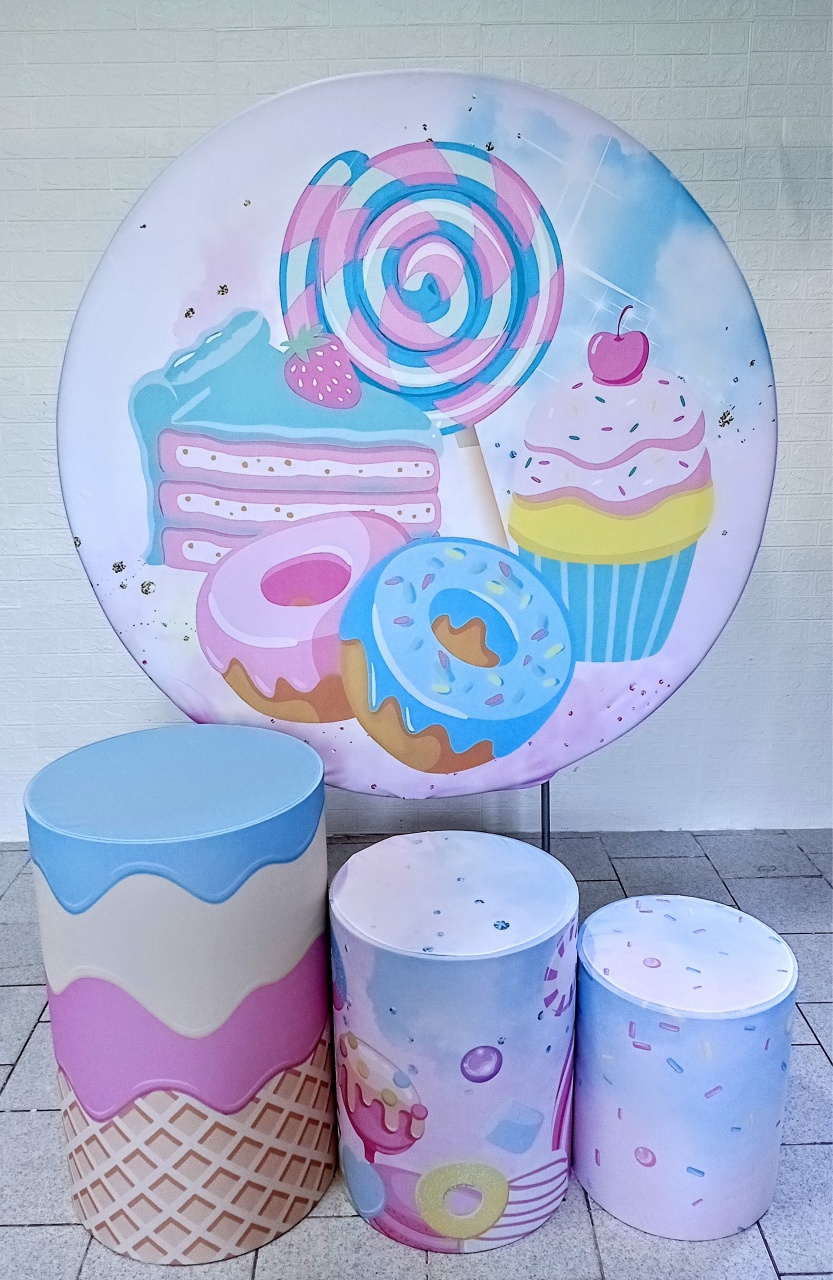 Confeitaria Kit Padrão 1 Com Capas de Cilindros Personalizadas  - Cassia Decore e Celebre