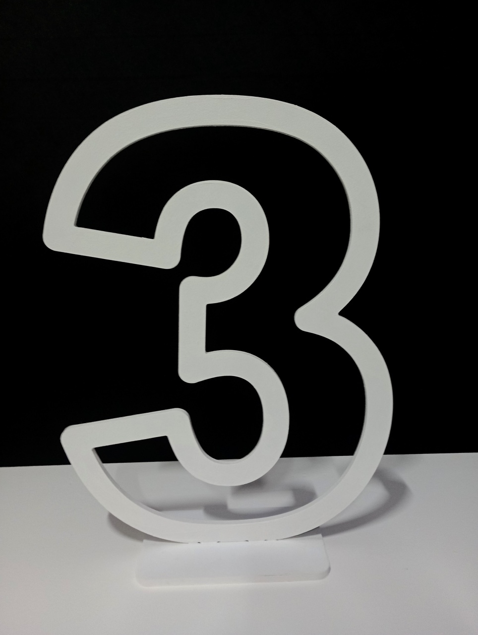 Número Mdf 3 Vazado Branco 60 Cm   - Cassia Decore e Celebre
