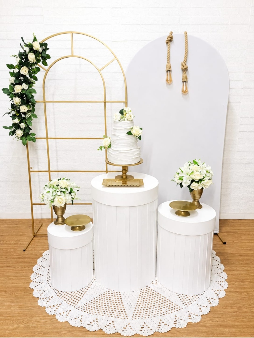 Kit Painel Janela, Painel Romano, Cilindros Ripados Com Peças de Acrílico 2 - Cassia Decore e Celebre