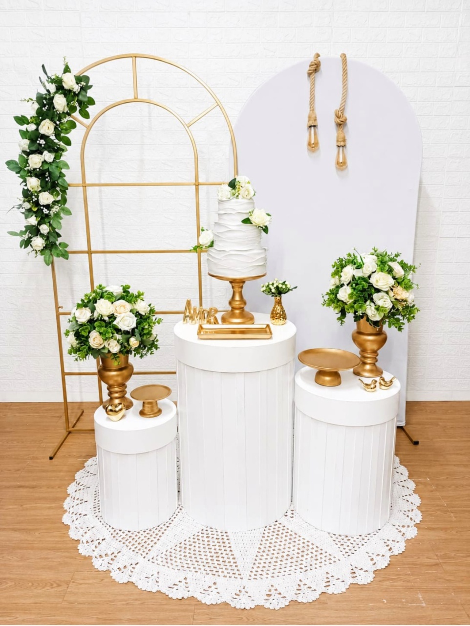 Kit Painel Janela, Painel Romano, Cilindros Ripados Com Peças de Cerâmica 1 - Cassia Decore e Celebre