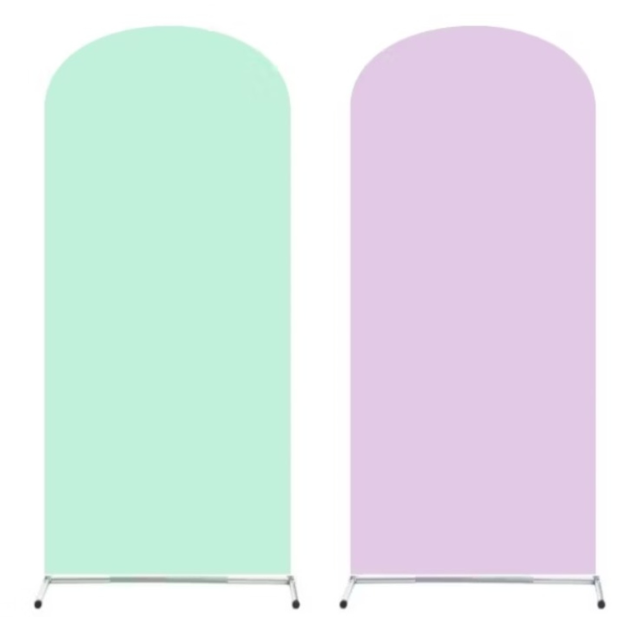 Kit Capa de Painel Romano Dupla Face 2 X 1 Lilás E Verde Bebê E Suporte Romano 2X1 - Cassia Decore e Celebre
