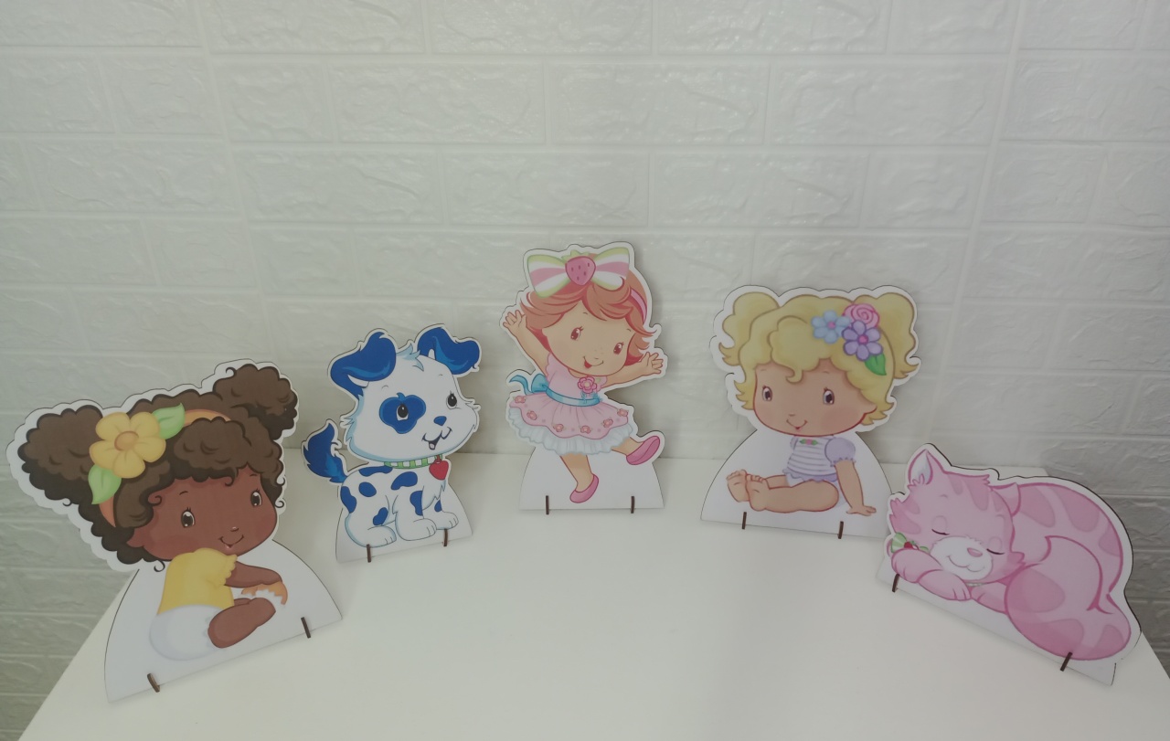  Kit Displays Moranguinho Mdf 5 Unidades - Cassia Decore e Celebre