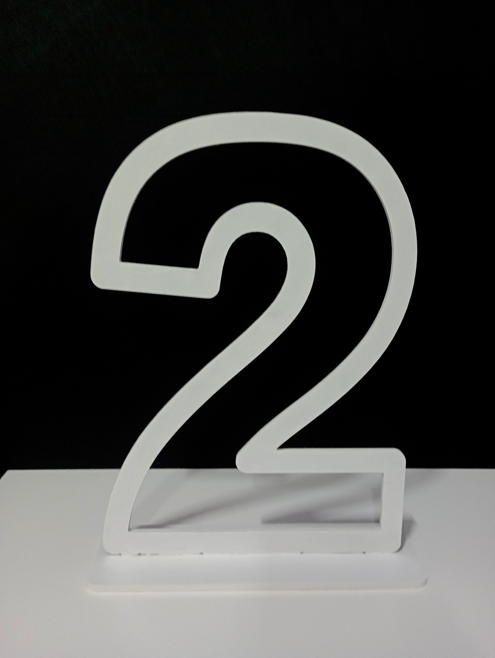 Número Mdf 2 Vazado Branco 60 Cm   - Cassia Decore e Celebre