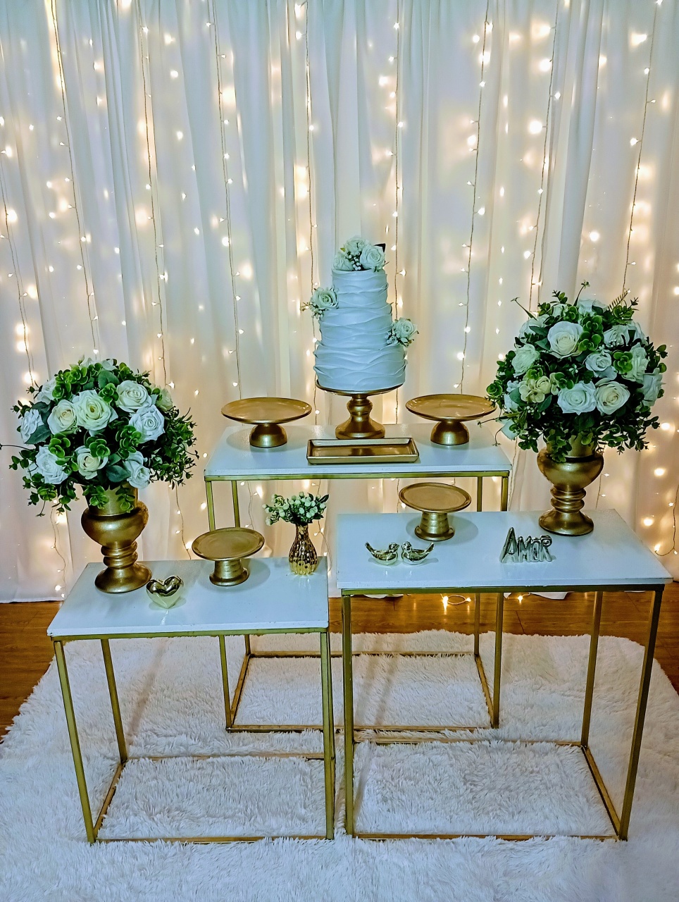 B- Kit Luxo Com Mesas Retangulares Várias Ocasiões - Cassia Decore e Celebre