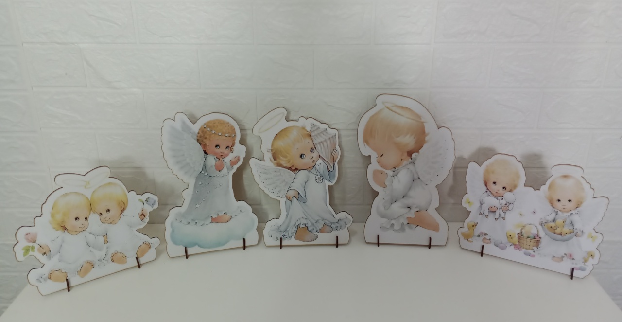Displays Batizado Mdf C/5 Unidades   - Cassia Decore e Celebre