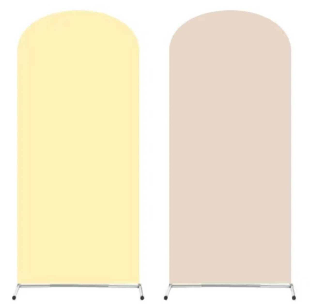  Kit Capa de Painel Romano Dupla Face 2 X 1 Bege E Amarela E Suporte Romano 2X1 - Cassia Decore e Celebre