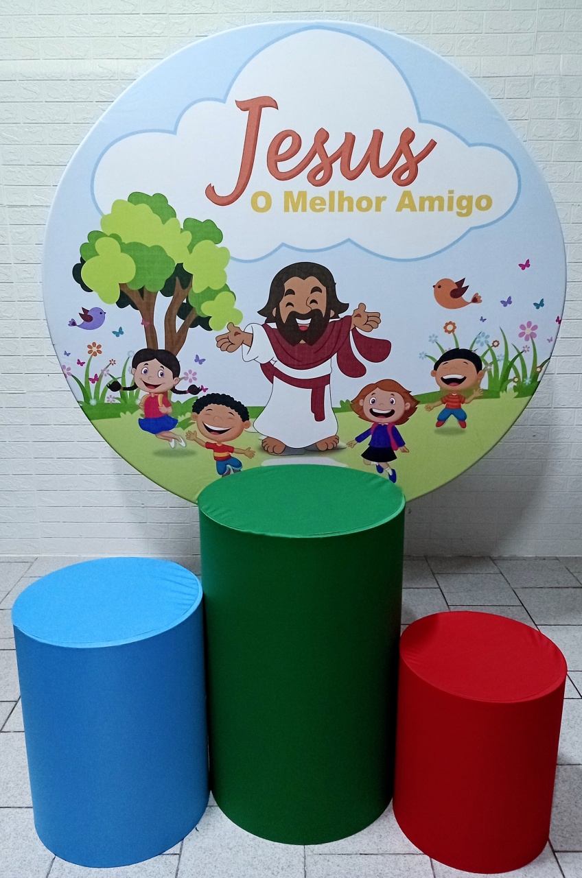 Jesus O Melhor Amigo Kit Padrão 1 Com Capas de Cilindros Lisas    - Cassia Decore e Celebre