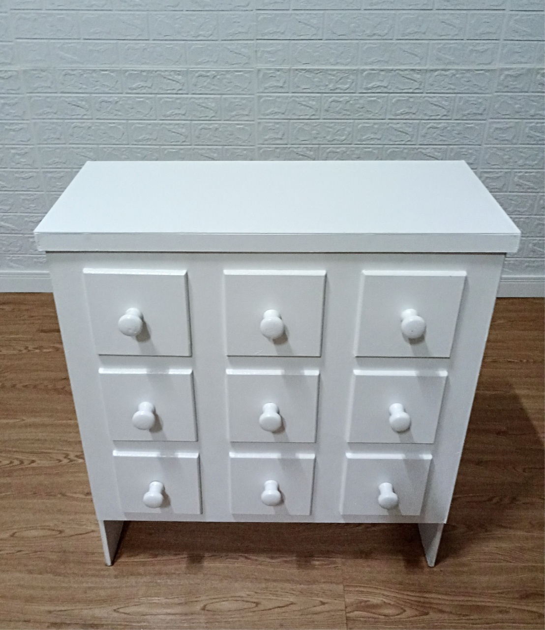 Cômoda Fake 9 Gavetas M Branca Mdf (L: 30, C:68, A:75) - Cassia Decore e Celebre