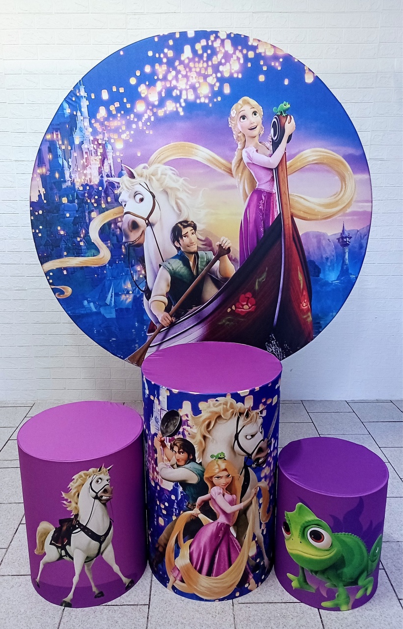 Rapunzel Kit Padrão 1 Com Capas de Cilindros Personalizadas  - Cassia Decore e Celebre