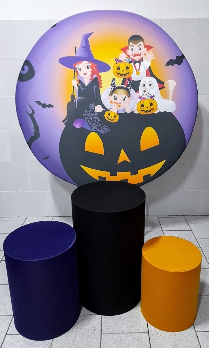 Halloween Kit Padrão 1 Com Capas de Cilindros Lisas    - Cassia Decore e Celebre