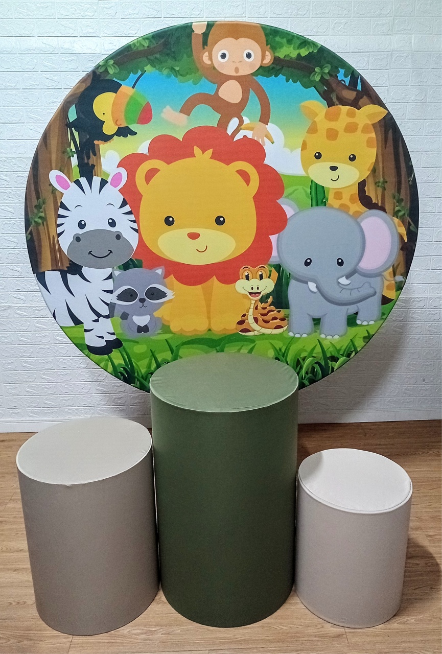  Safari Kit Padrão 1 C/ Capas de Cilindros Lisas - Cassia Decore e Celebre