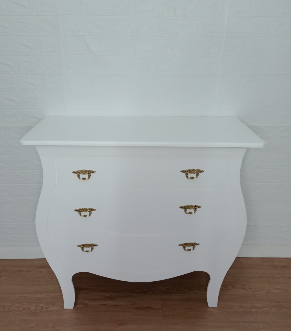 Cômoda Fake Bambe G Branca Mdf - Cassia Decore e Celebre