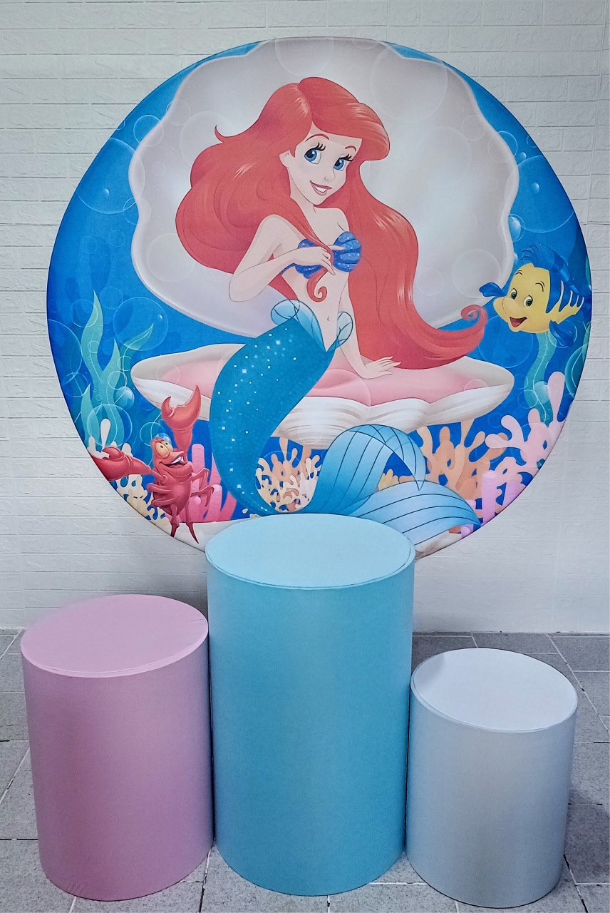 Pequena Sereia Kit Padrão 1 Com Capas de Cilindros Lisas  - Cassia Decore e Celebre