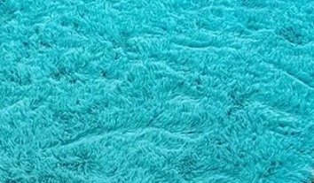 Tapete Peludo Azul Turquesa 2X2M  - Cassia Decore e Celebre