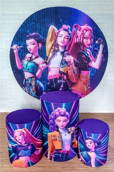  Guerreiras Kpop Kit Padrão 1 C/ Capas  de Cilindros Personalizadas - Cassia Decore e Celebre