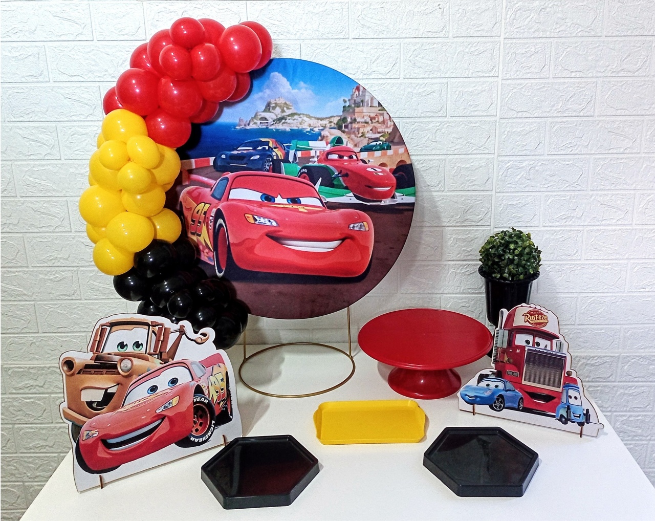 Kit Mini Festa Na Mesa Arros Relâmpago Mcqueen - Cassia Decore e Celebre