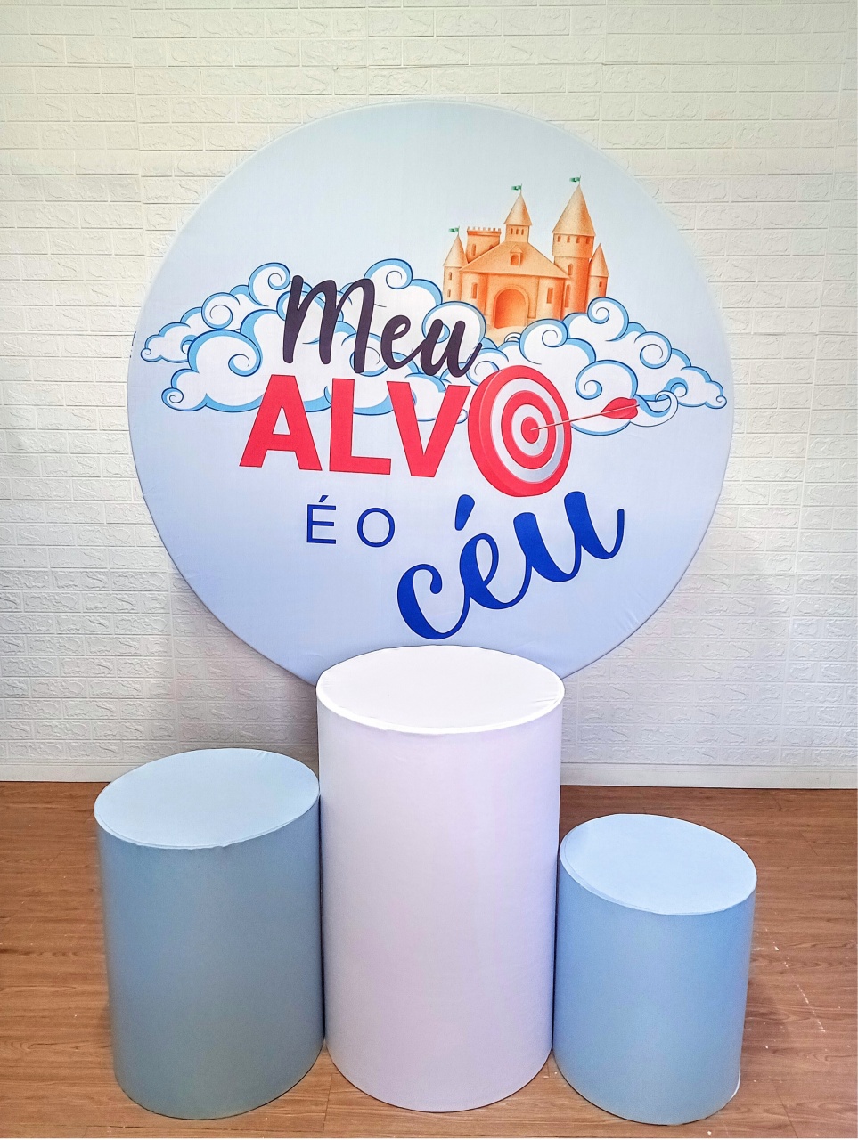 Meu Alvo É O Céu Kit Padrão 1 Menina Com Capas de Cilindros Lisas - Cassia Decore e Celebre