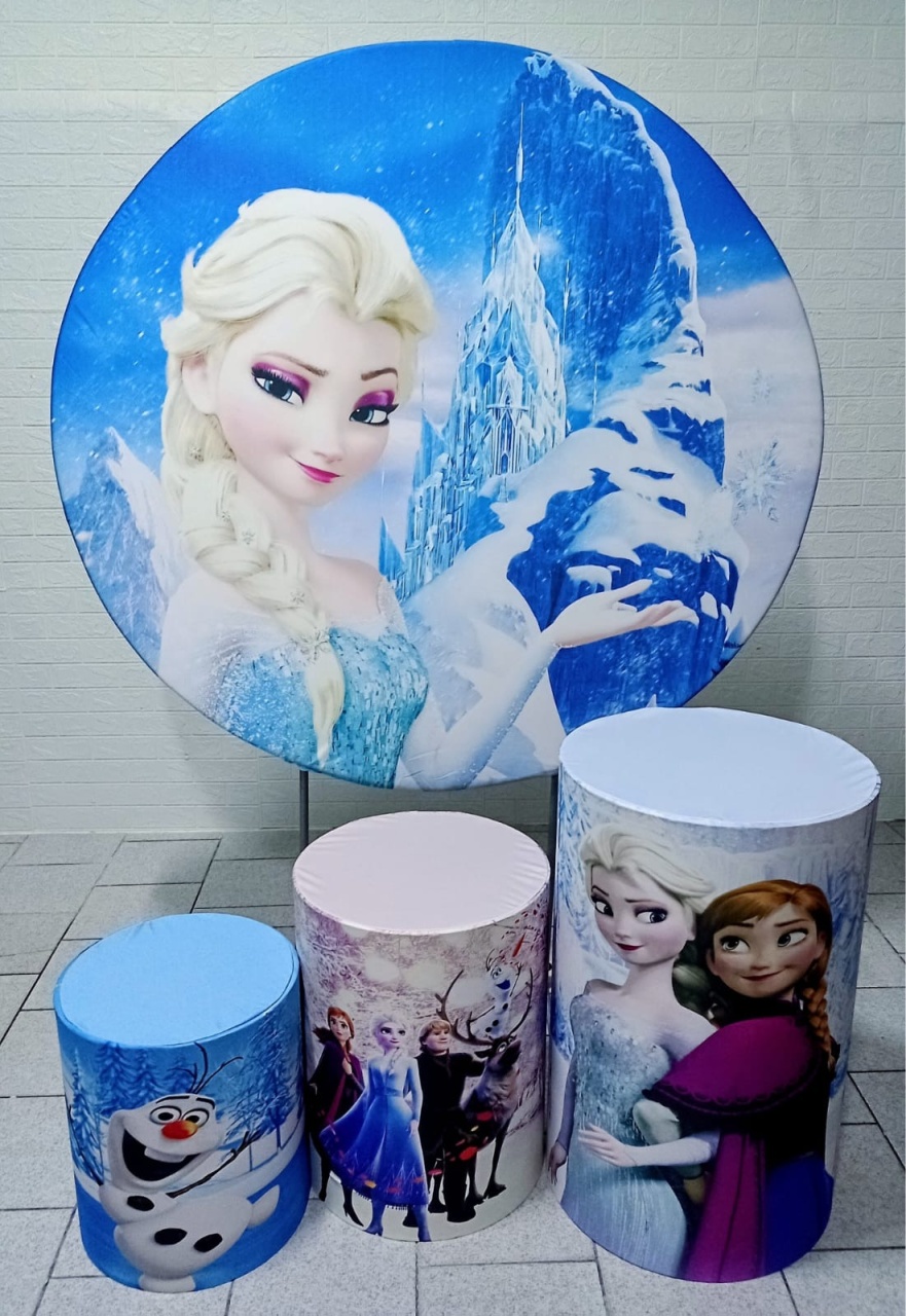 Frozen Kit Padrão 1 Com Capas de Cilindros Personalizadas  - Cassia Decore e Celebre