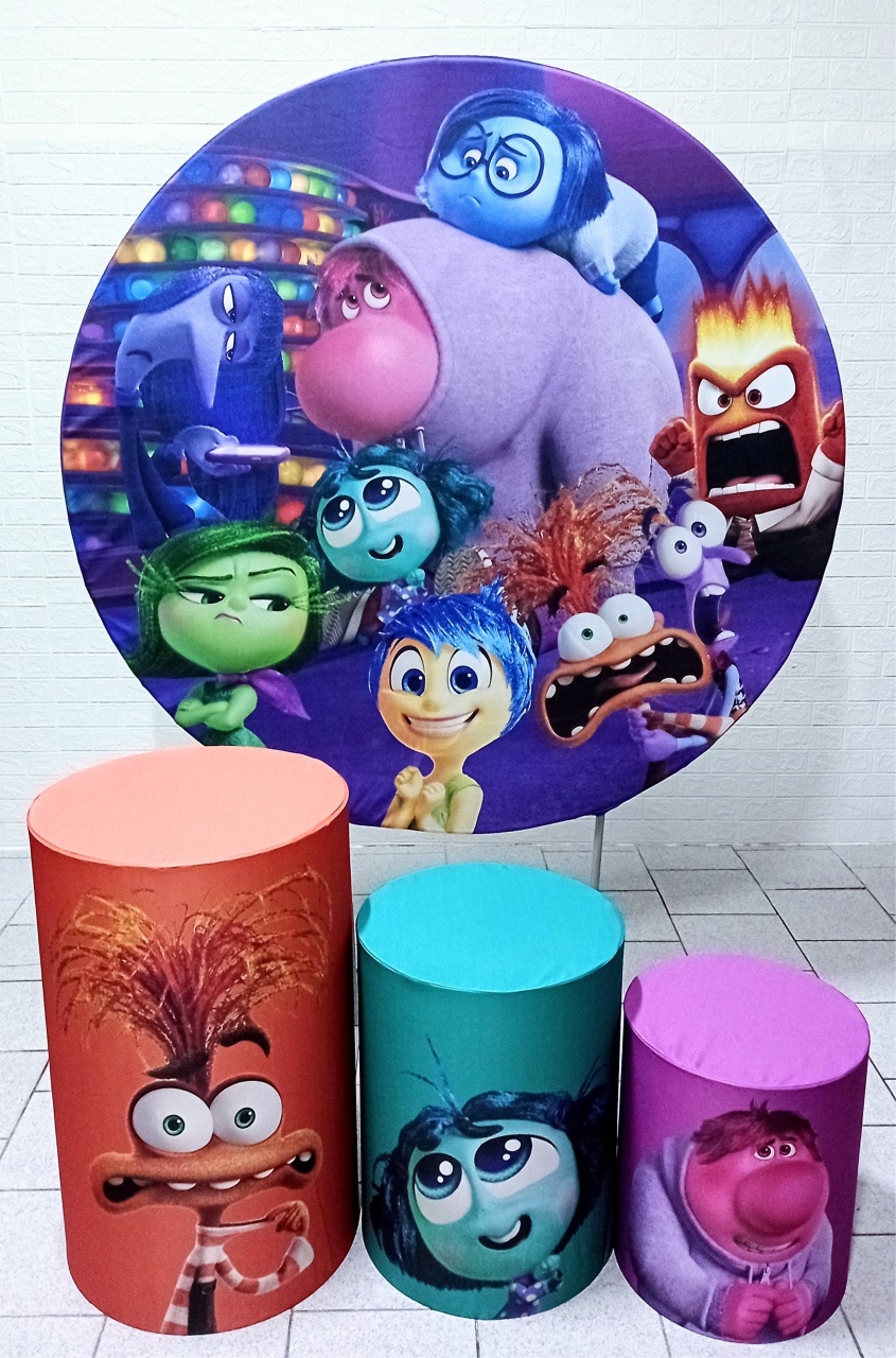 Divertidamente Kit Padrão 1 Com Capas de Cilindros Personalizadas  - Cassia Decore e Celebre