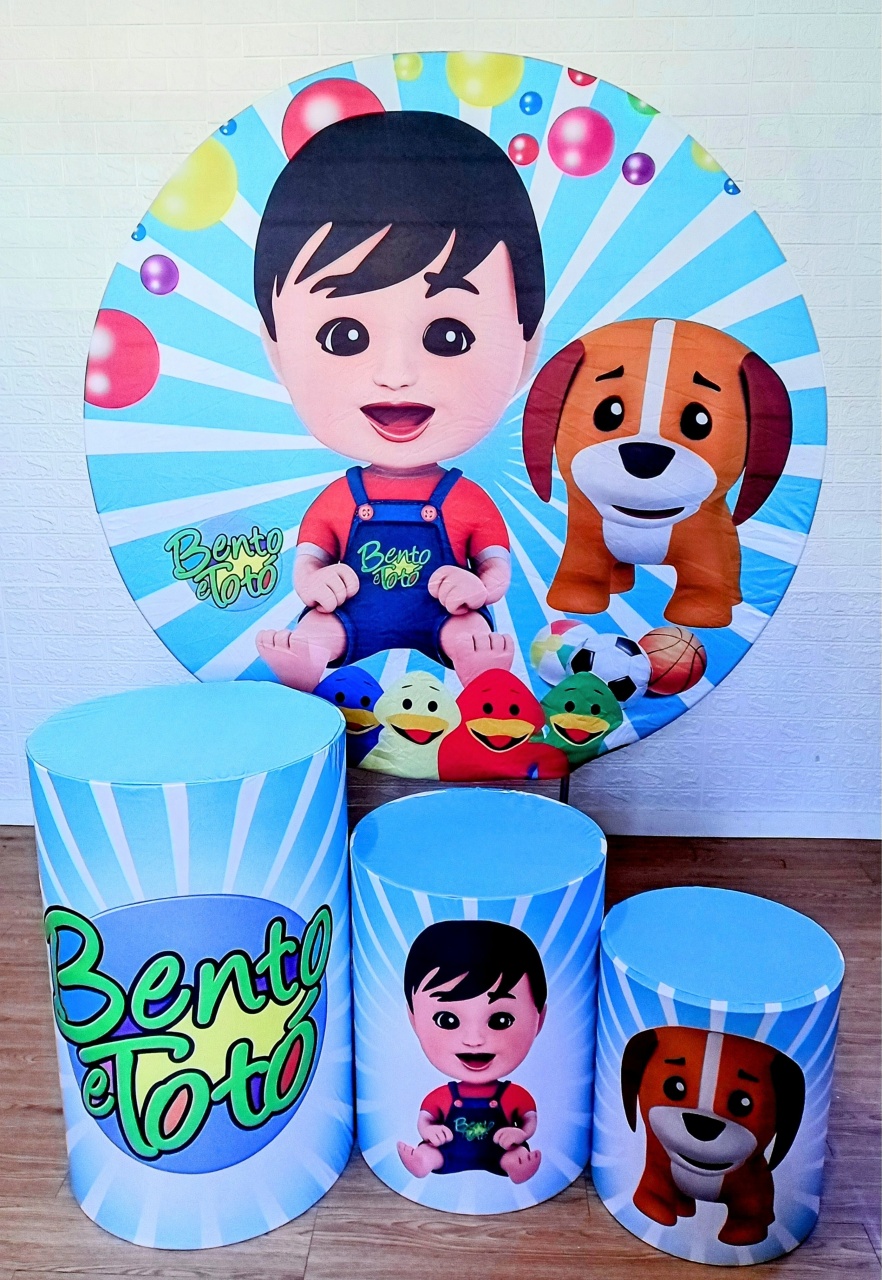 Bento E Totó Kit Padrão 1 Com Capas de Cilindros Personalizados - Cassia Decore e Celebre