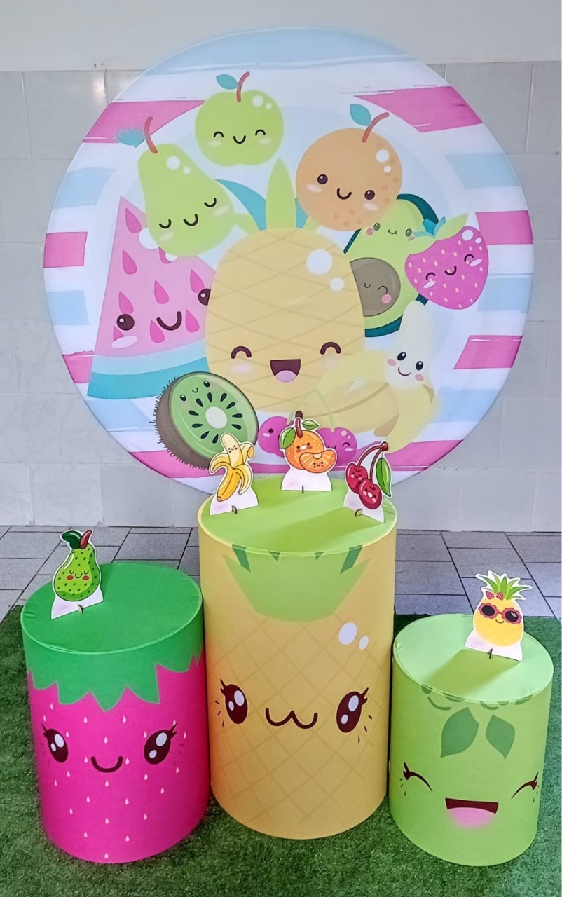 Frutinhas Kit Padrão 1 Com Capas de Cilindros Personalizadas  - Cassia Decore e Celebre