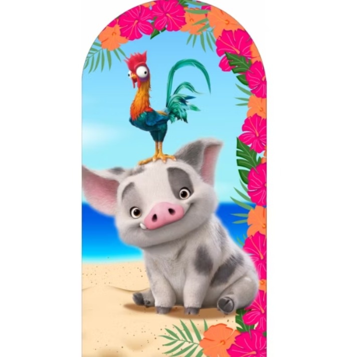  Kit Capa de Painel Romano 2 X 1 Moana E Suporte Romano 2X1 - Cassia Decore e Celebre