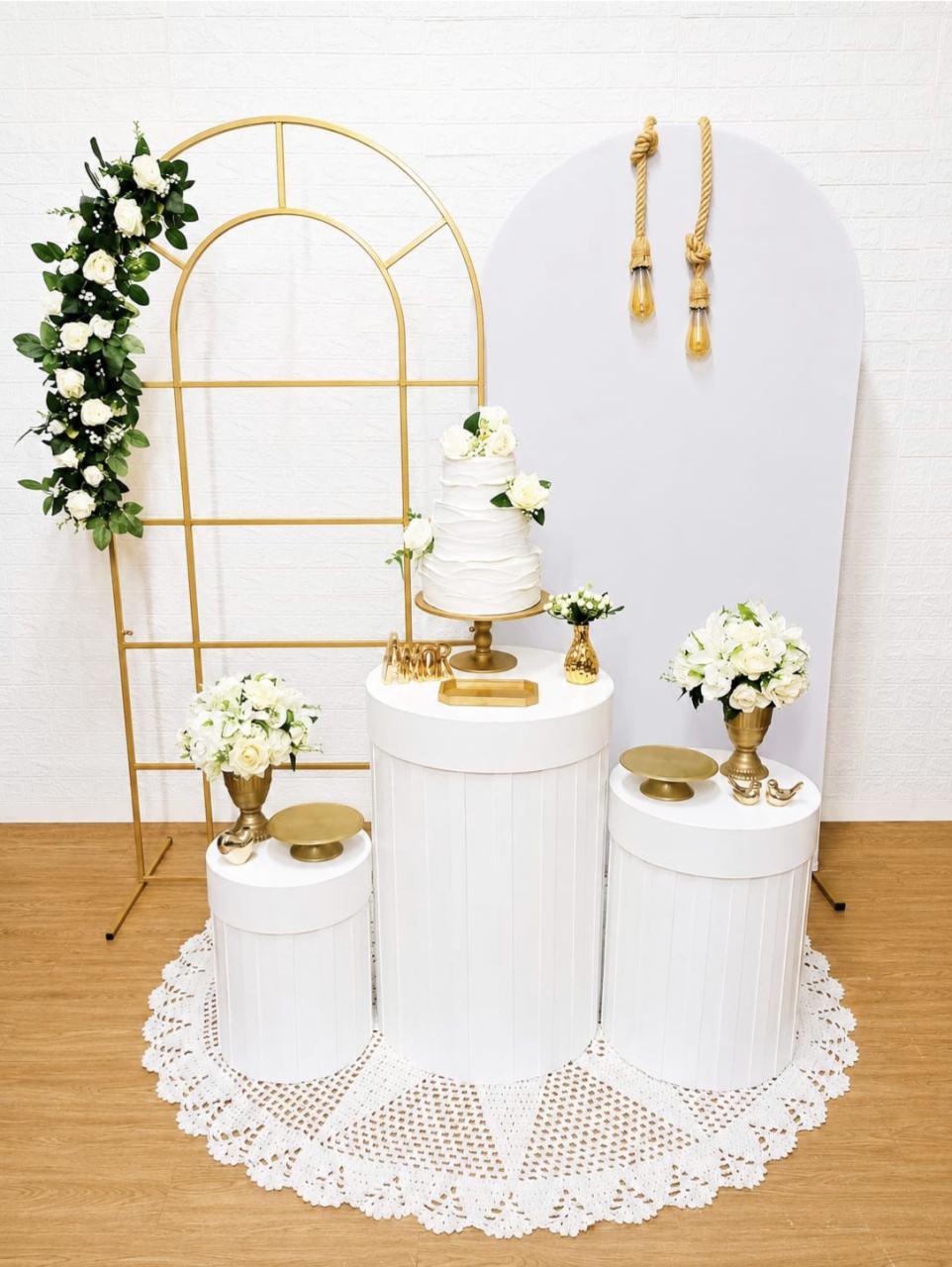 Kit Painel Janela, Painel Romano, Cilindros Ripados Com Peças de Acrílico 1 - Cassia Decore e Celebre