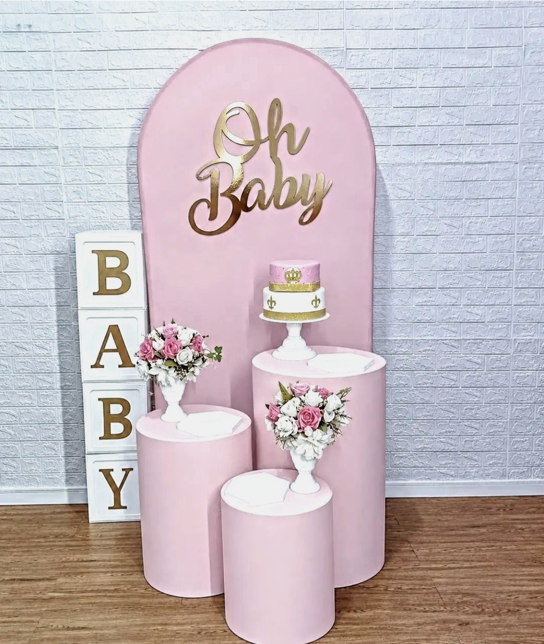 Kit Chá de Bebê Rosa - Slim 4 - Cassia Decore e Celebre