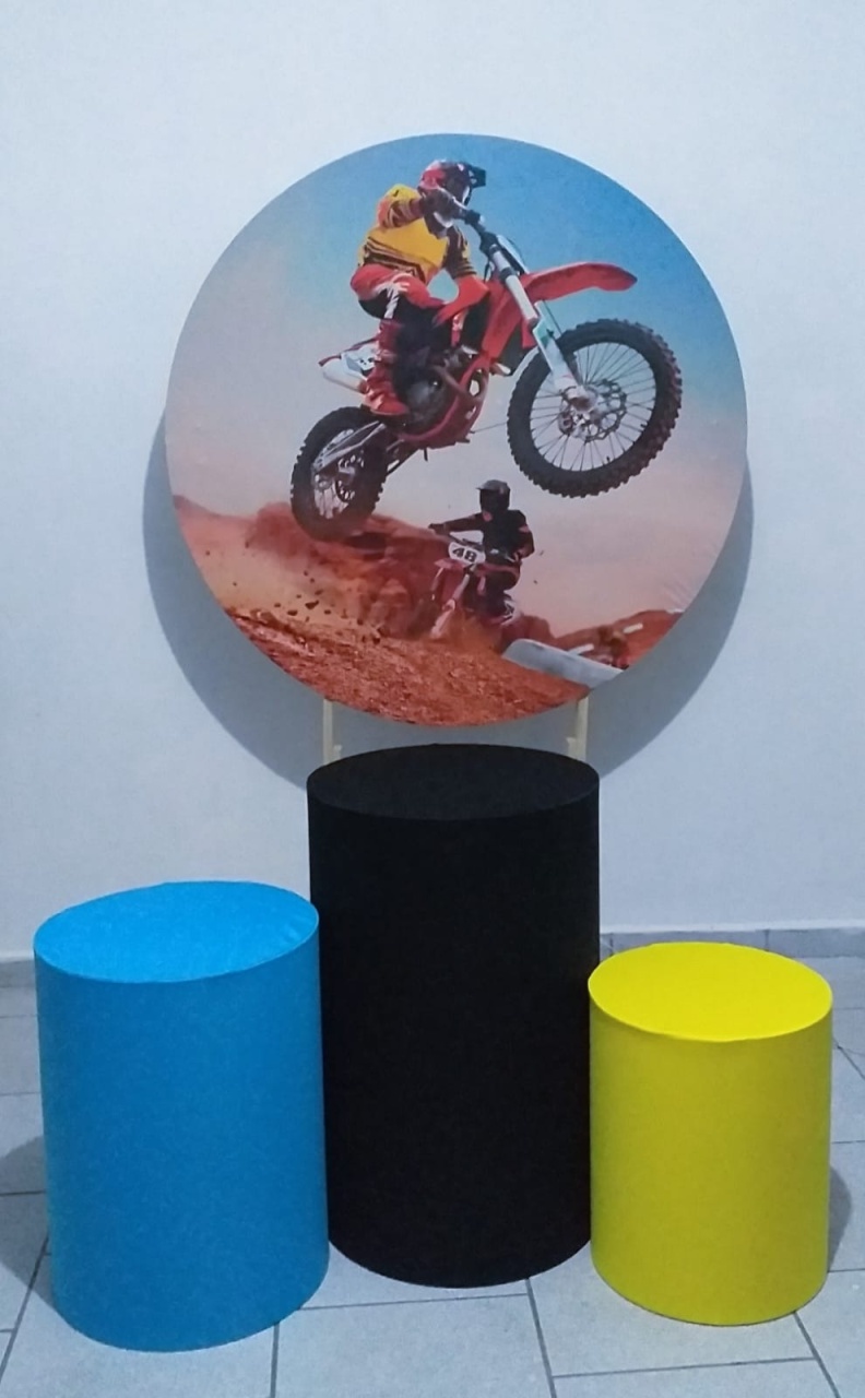 Motocross Kit Padrão 1 C/ Capas  de Cilindros Lisas   - Cassia Decore e Celebre