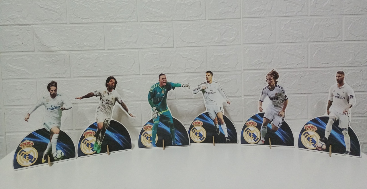 Kit Displays Real Madrid Mdf C/6 Unidades  - Cassia Decore e Celebre