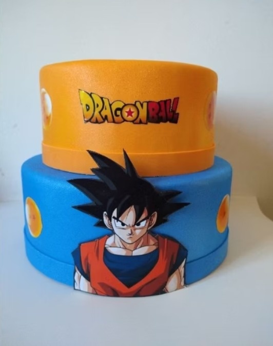 Bolo Fake Goku Dragon Ball Z 2 Andares - Cassia Decore e Celebre
