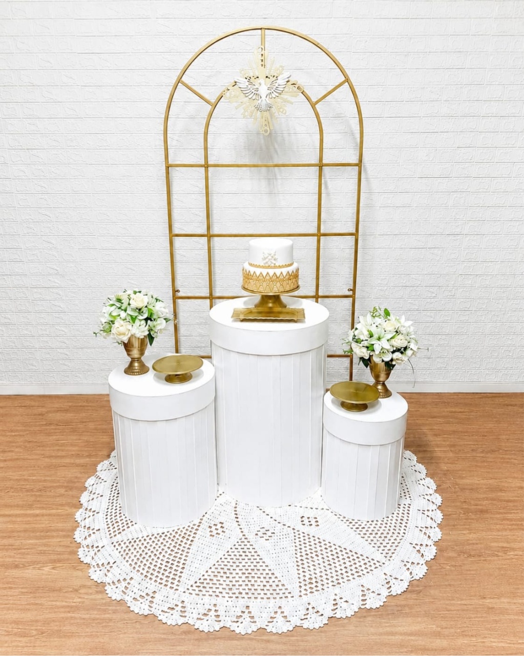 Kit Batizado Painel Janela E Com Peças de Acrílico - Cassia Decore e Celebre
