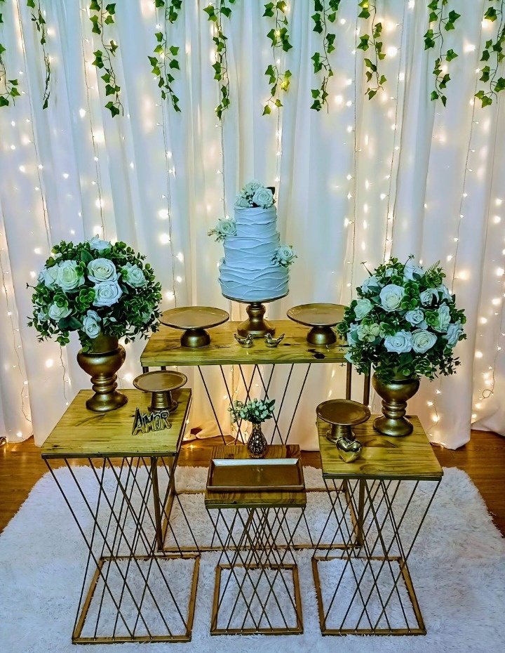4- Kit Luxo Mesas Treliça Várias Ocasiões - Cassia Decore e Celebre