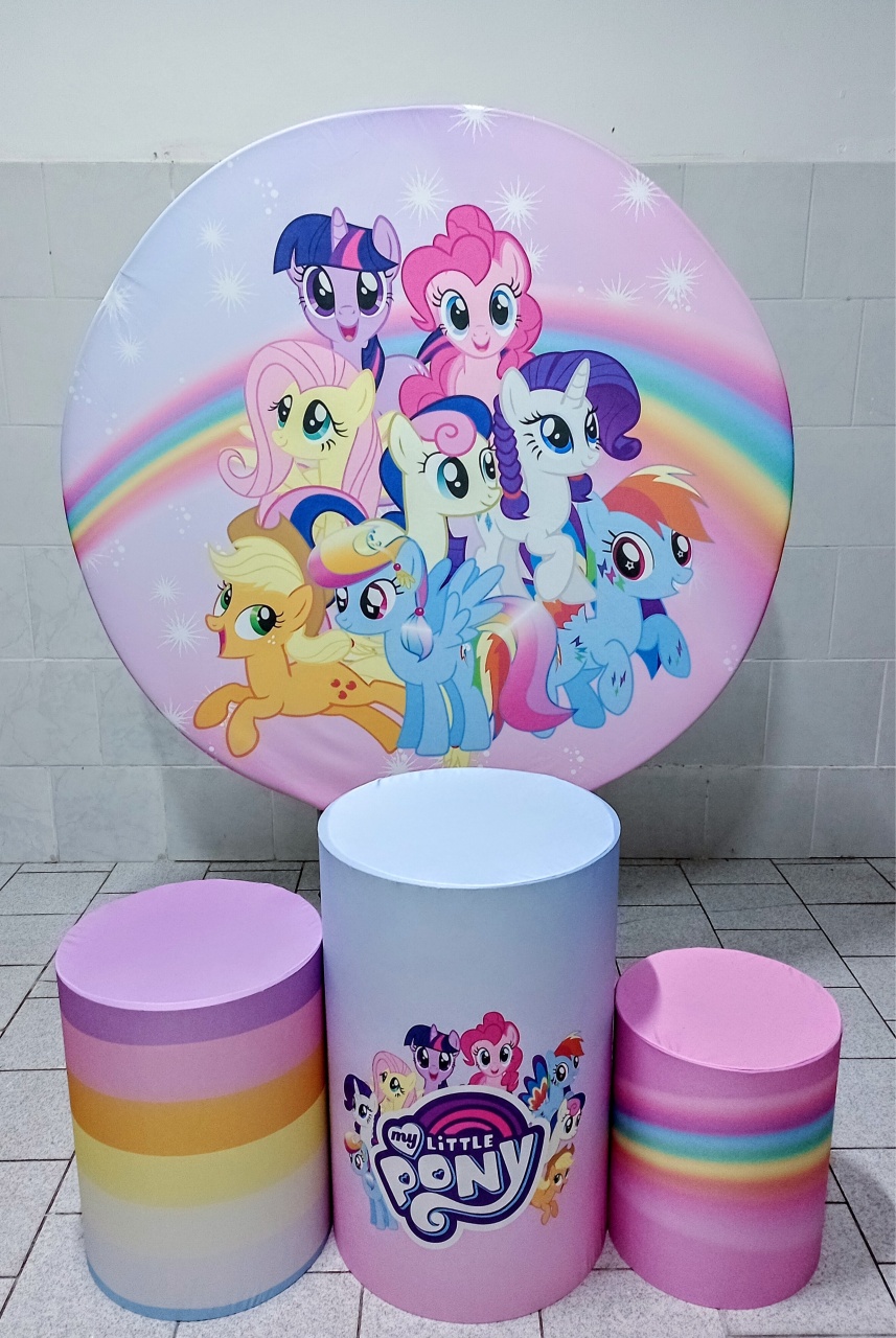 My Little Pony Kit Padrão 1 Com Capas de Cilindros Personalizadas  - Cassia Decore e Celebre