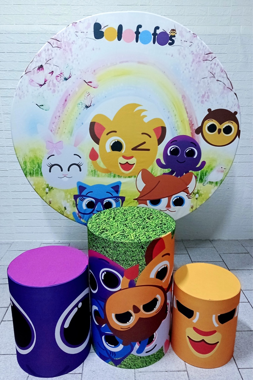 Bolosfofos Menina Padrão 1 Com Capas de Cilindros Personalizadas  - Cassia Decore e Celebre