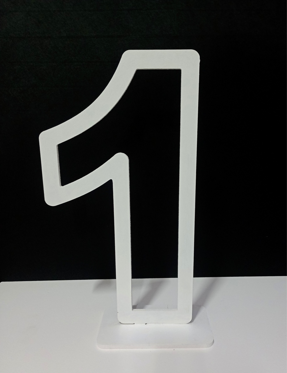 Número Mdf 1 Vazado Branco 60 Cm  - Cassia Decore e Celebre