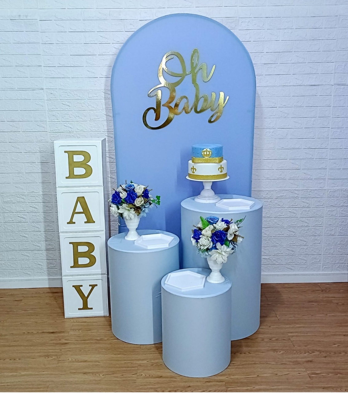Kit Chá de Bebê Azul - Slim 4 - Cassia Decore e Celebre