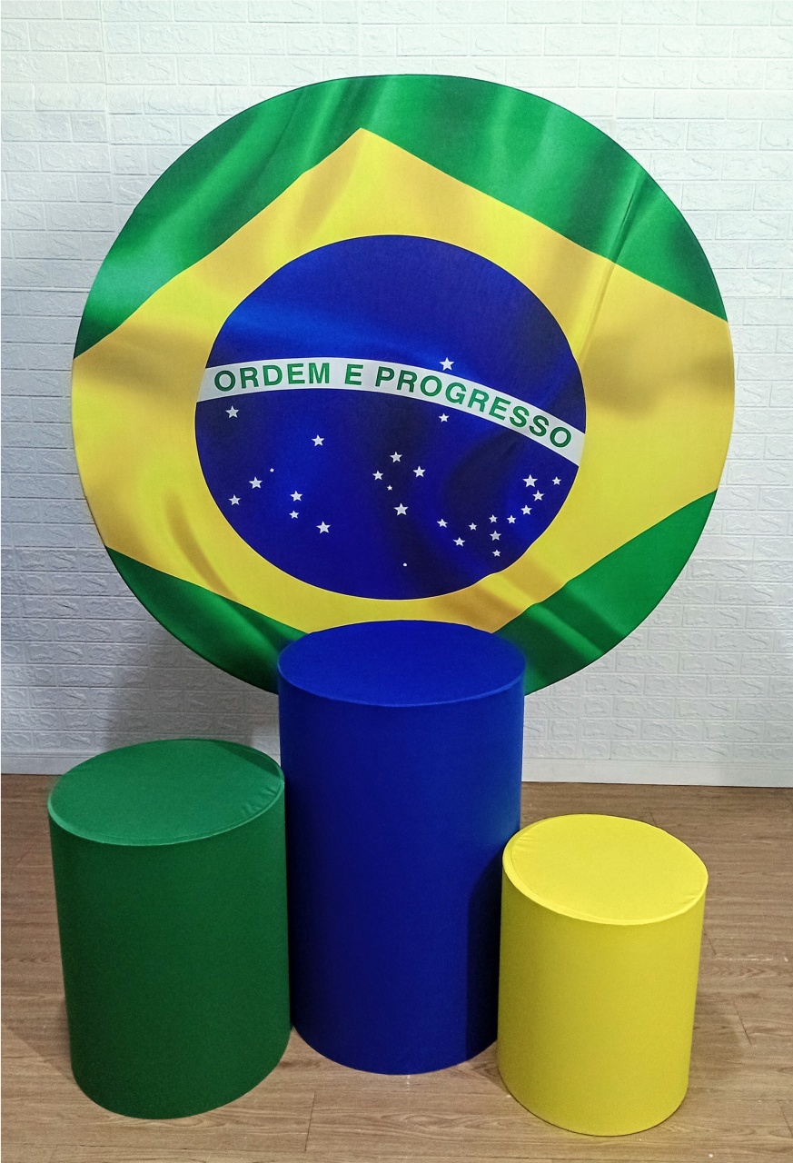 Brasil Kit Padrão 1 C/ Capas de Cilindros Lisas - Cassia Decore e Celebre