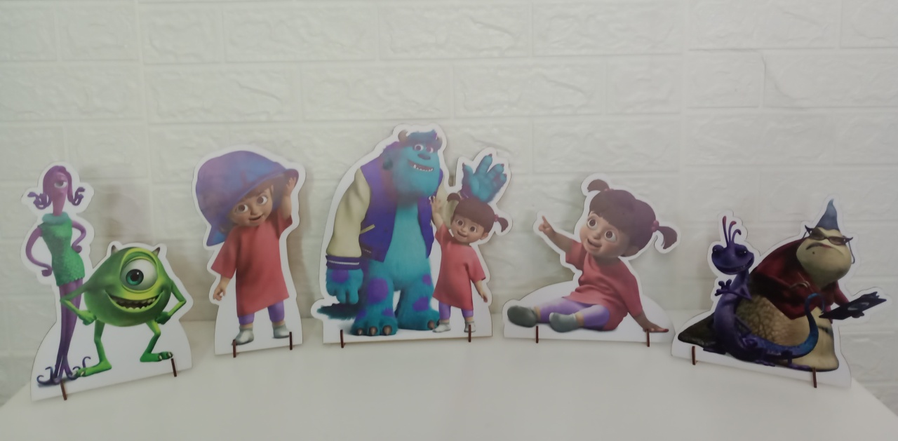  Kit Displays Monstros S.a Mdf 5 Unidades - Cassia Decore e Celebre