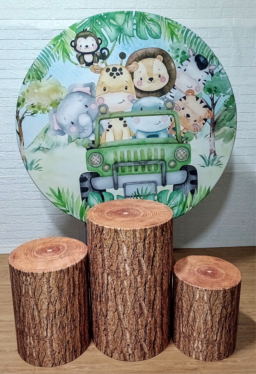  Safari Aquarela Kit Padrão 1 C/ Capas Personalizadas - Cassia Decore e Celebre