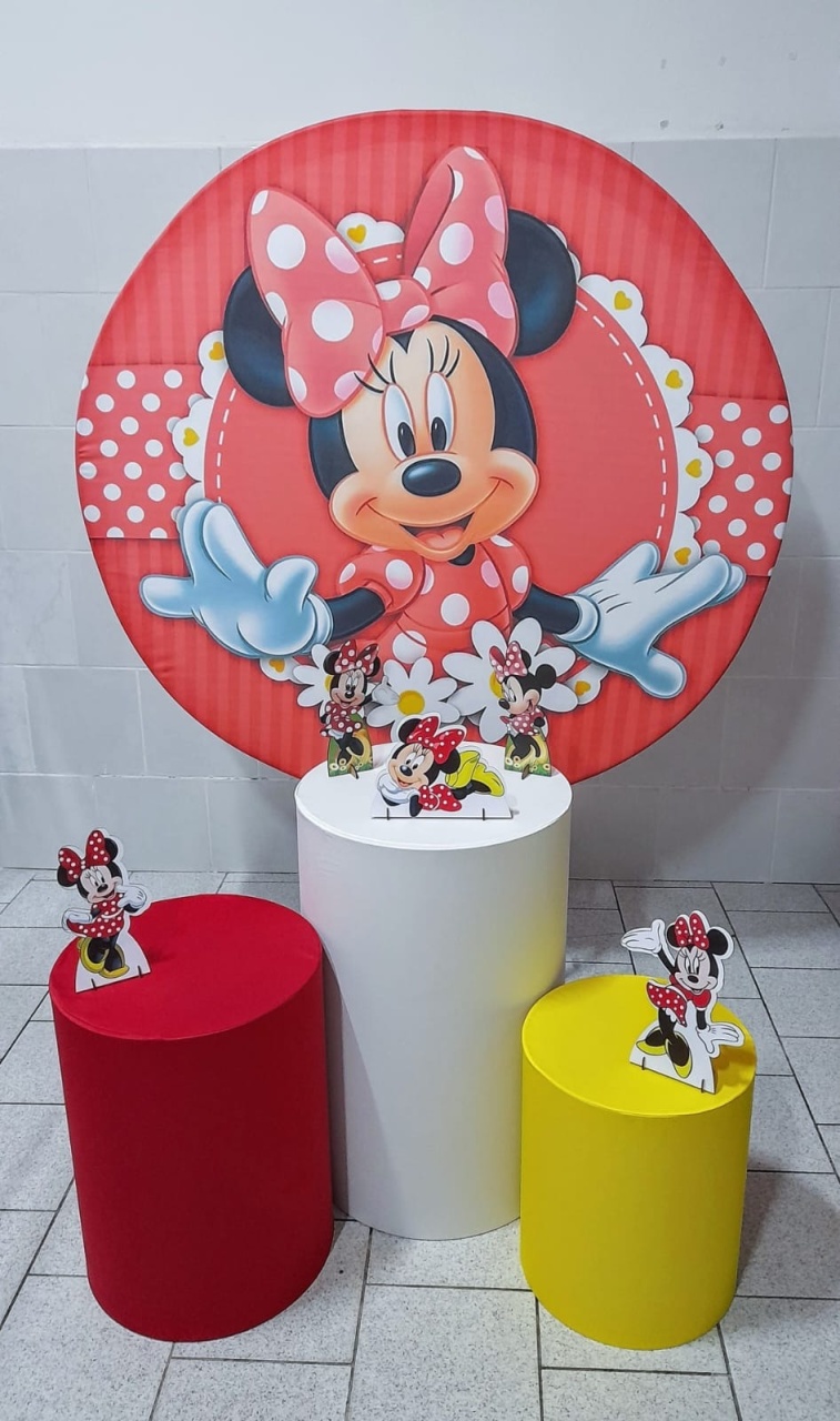 Minnie Vermelha Kit Padrão 1 Com Capas Lisas   - Cassia Decore e Celebre