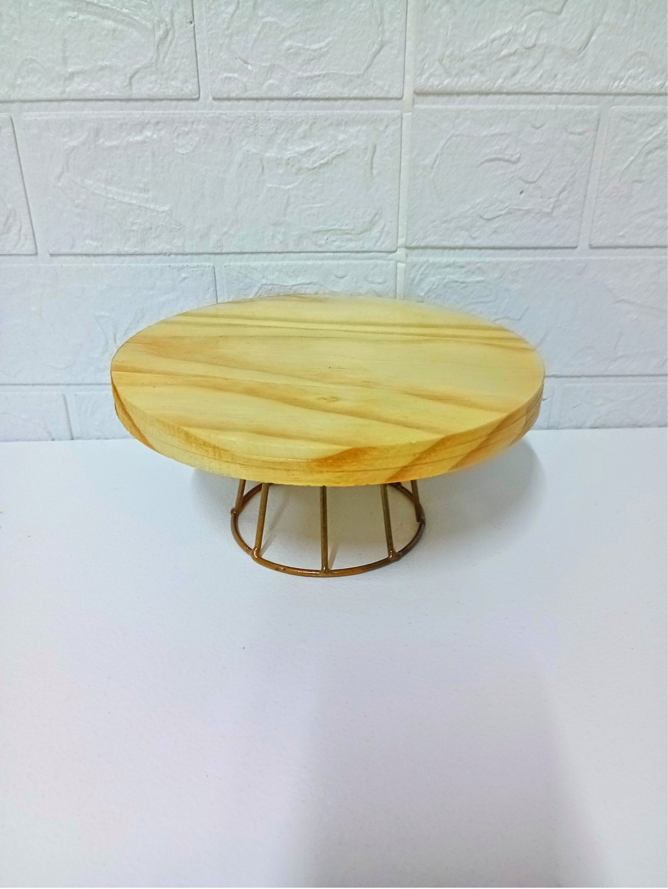 Bandeja de Ferro Dourada Alta P 9X19 - Cassia Decore e Celebre