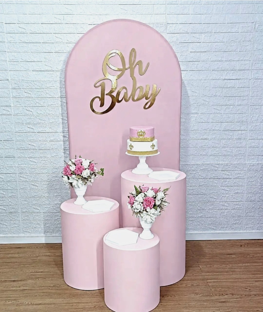 Kit Chá de Bebê Rosa - Slim 5 - Cassia Decore e Celebre